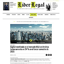 Capital movilizado en el mercado M&A en Am�rica Latina aumenta un 24 % en el tercer semestre de 2025